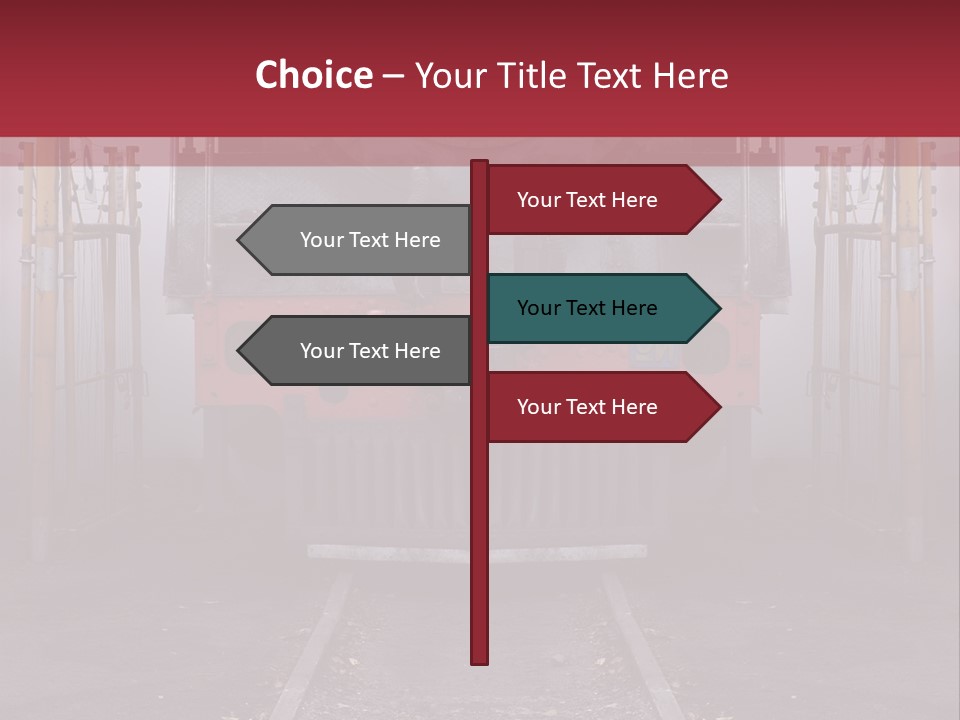 A Black And Red Train On A Train Track PowerPoint Template