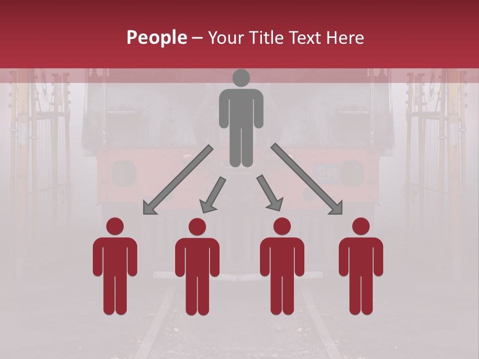 A Black And Red Train On A Train Track PowerPoint Template