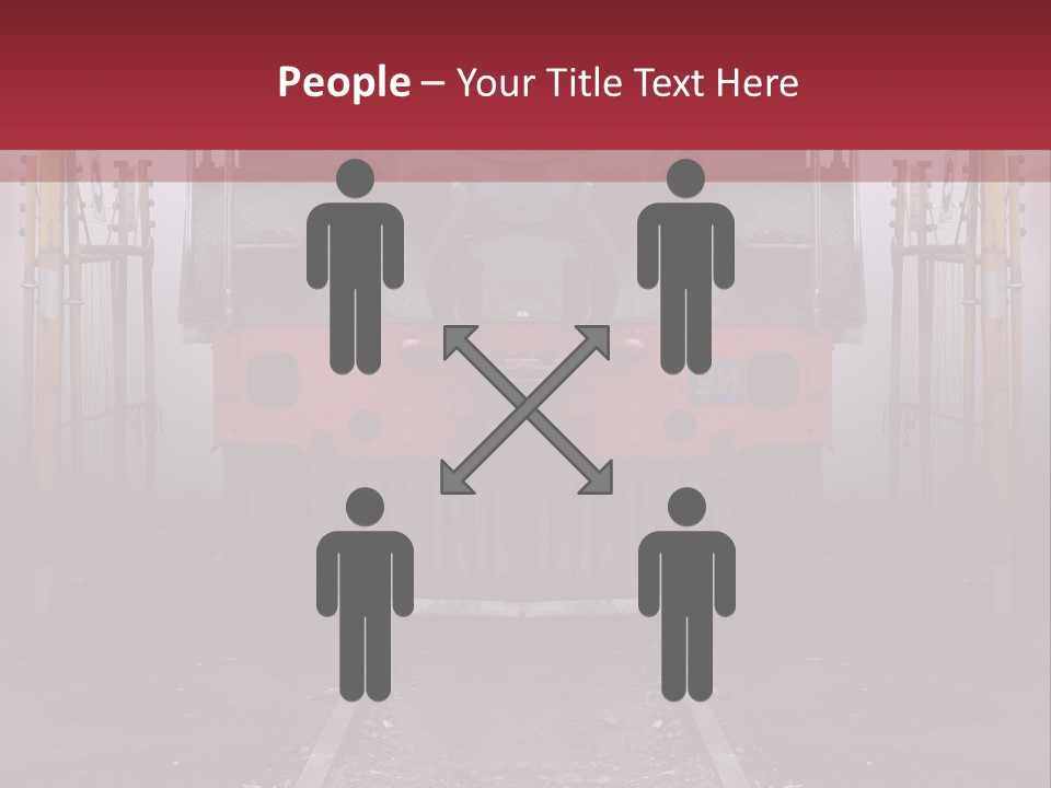 A Black And Red Train On A Train Track PowerPoint Template