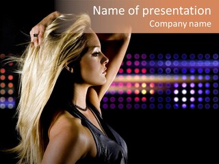 Pretty Party Female PowerPoint Template