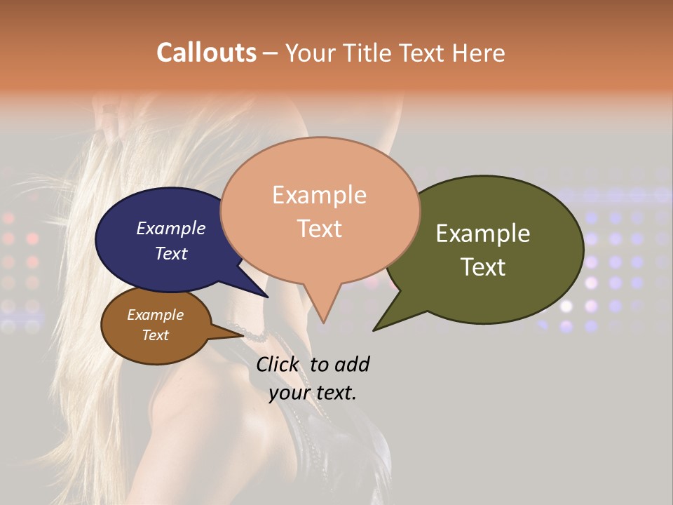 Pretty Party Female PowerPoint Template