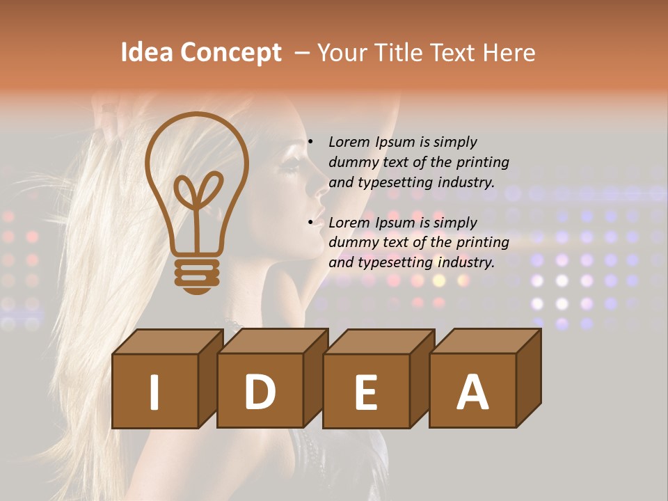 Pretty Party Female PowerPoint Template