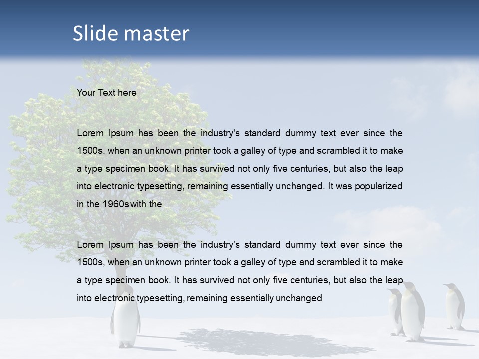 Global Environment Penguin PowerPoint Template