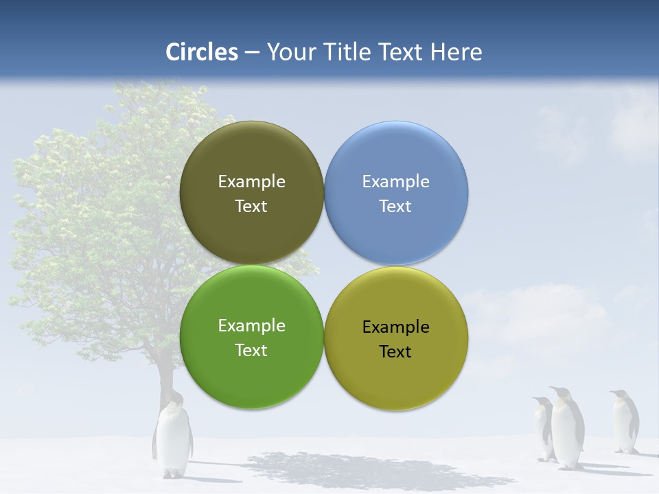 Global Environment Penguin PowerPoint Template