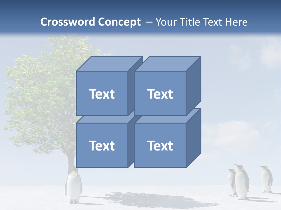 Global Environment Penguin PowerPoint Template