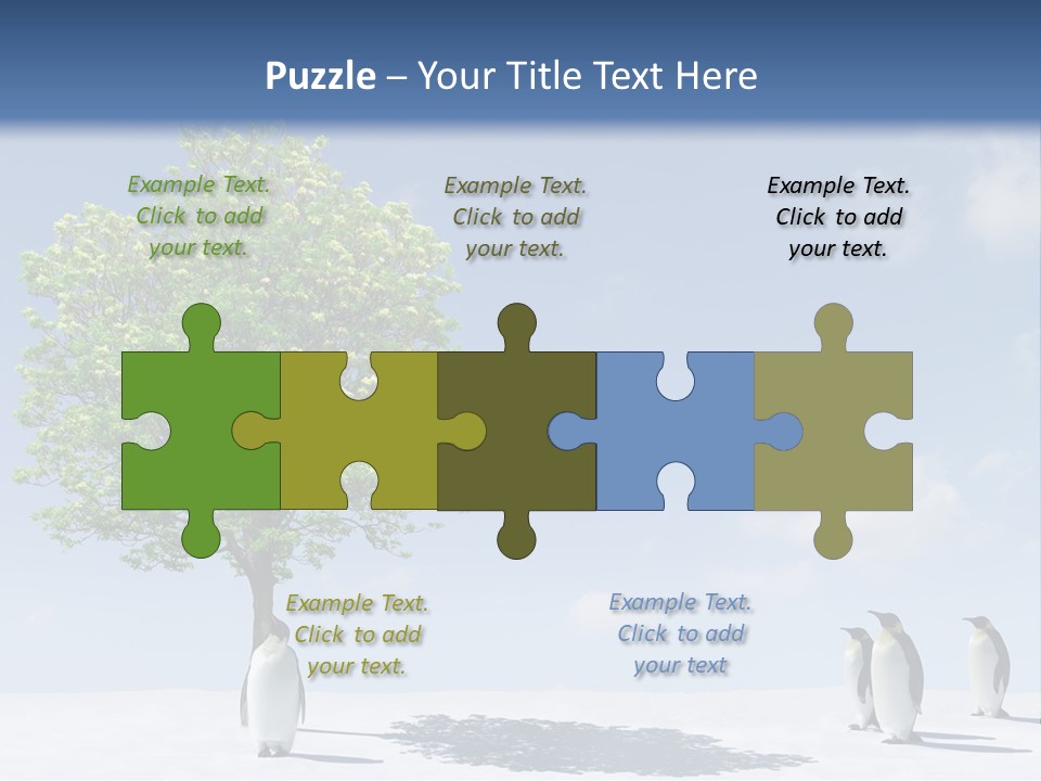 Global Environment Penguin PowerPoint Template