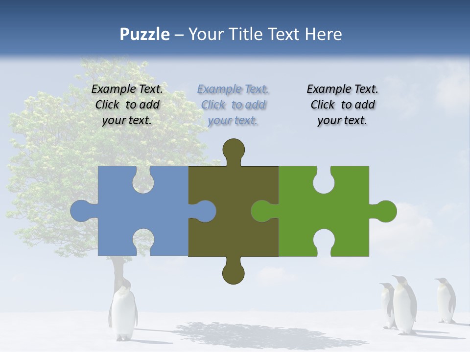 Global Environment Penguin PowerPoint Template