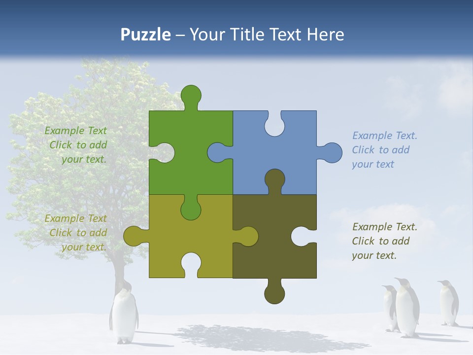 Global Environment Penguin PowerPoint Template