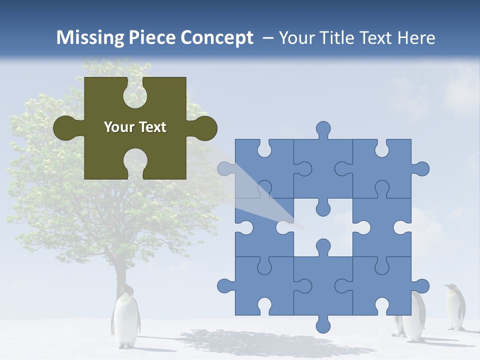 Global Environment Penguin PowerPoint Template