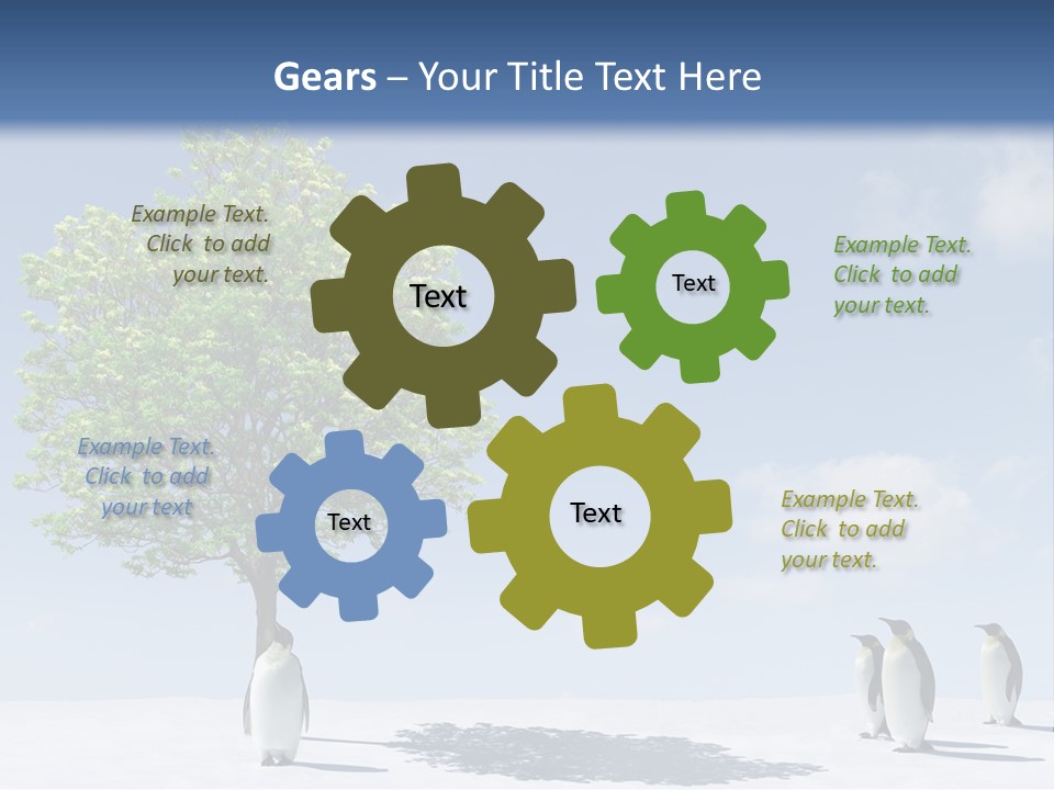 Global Environment Penguin PowerPoint Template