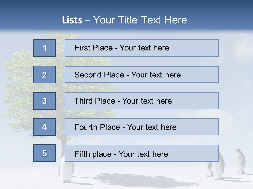 Global Environment Penguin PowerPoint Template