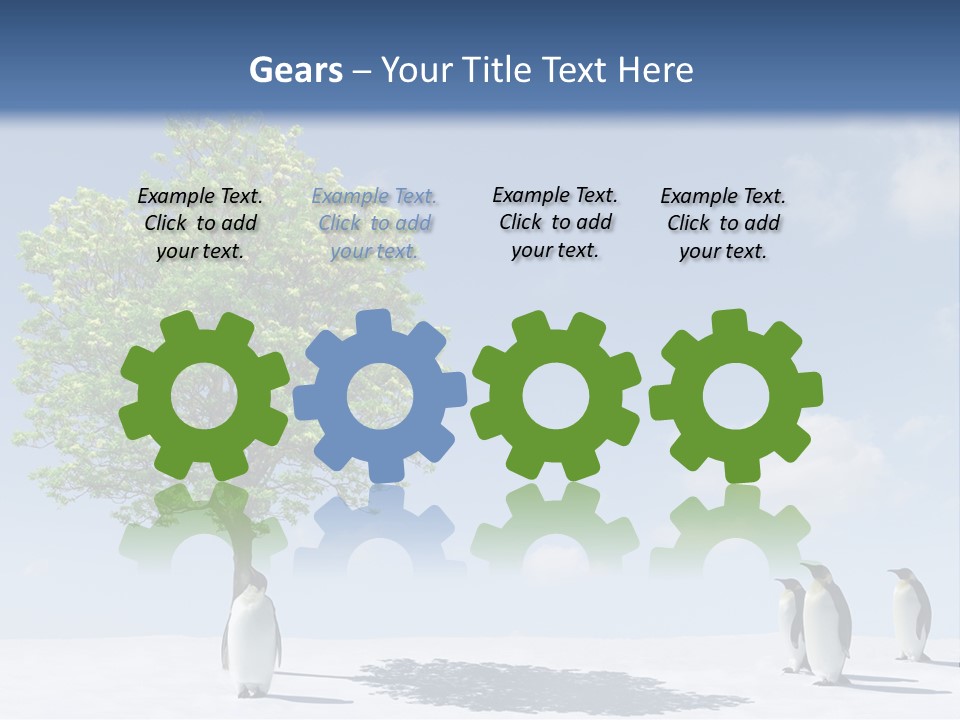 Global Environment Penguin PowerPoint Template