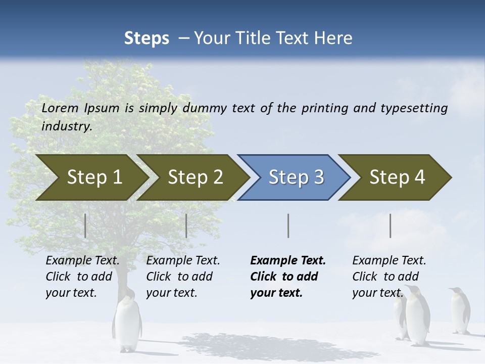 Global Environment Penguin PowerPoint Template