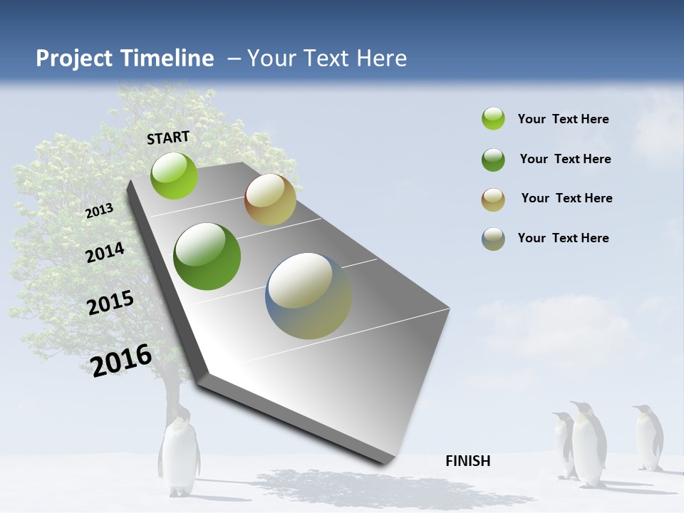Global Environment Penguin PowerPoint Template
