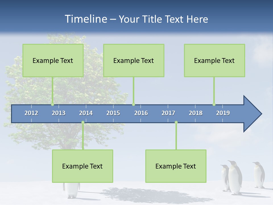 Global Environment Penguin PowerPoint Template