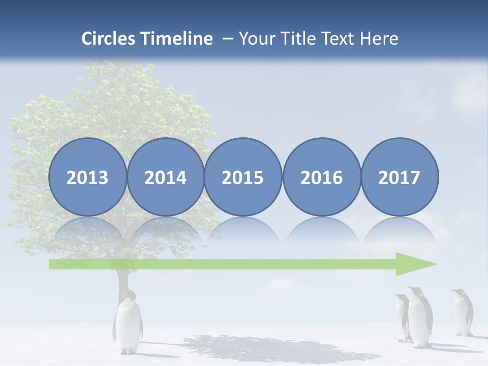 Global Environment Penguin PowerPoint Template