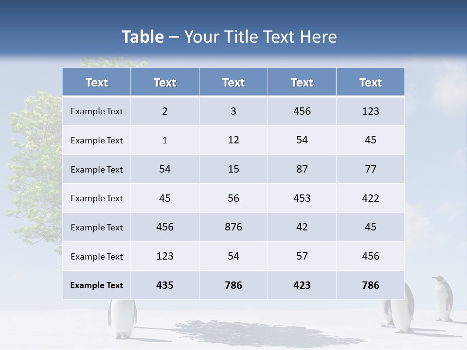 Global Environment Penguin PowerPoint Template