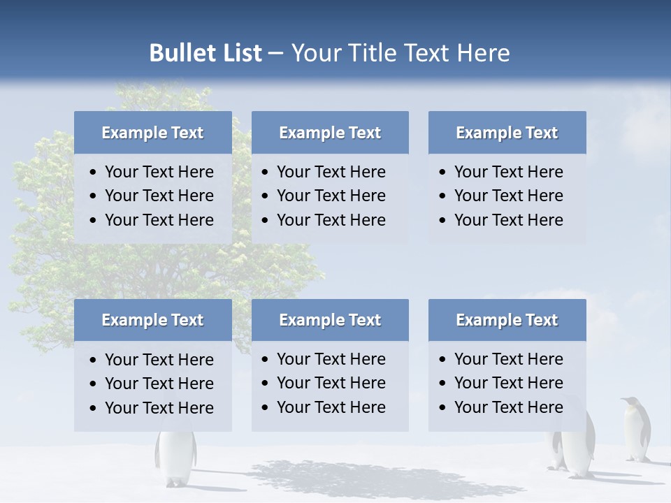 Global Environment Penguin PowerPoint Template