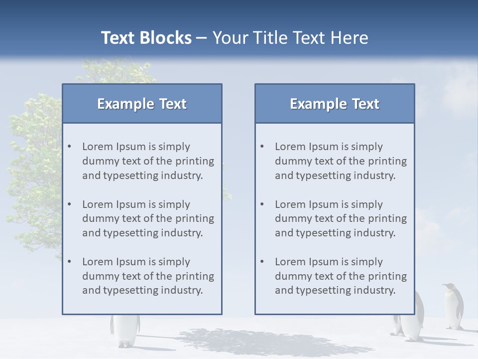 Global Environment Penguin PowerPoint Template