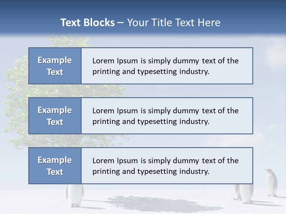 Global Environment Penguin PowerPoint Template