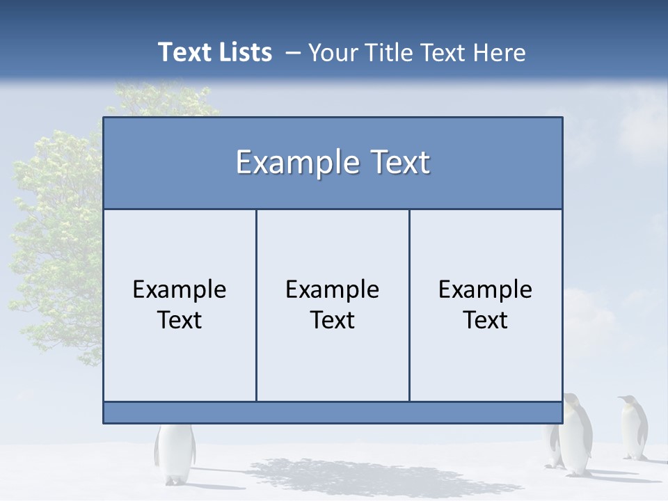 Global Environment Penguin PowerPoint Template