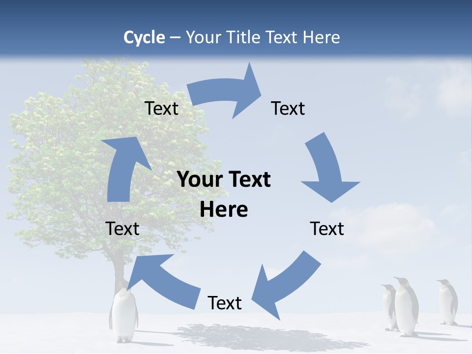 Global Environment Penguin PowerPoint Template