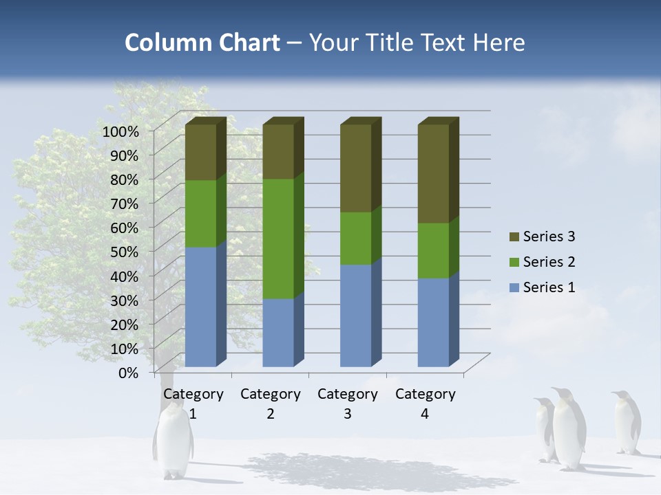 Global Environment Penguin PowerPoint Template