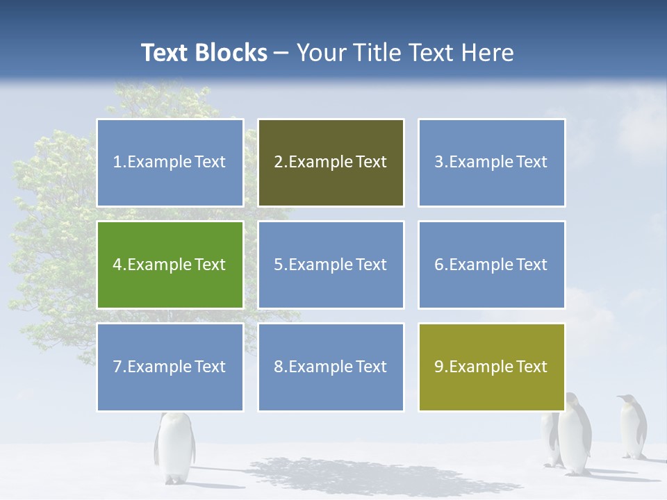 Global Environment Penguin PowerPoint Template