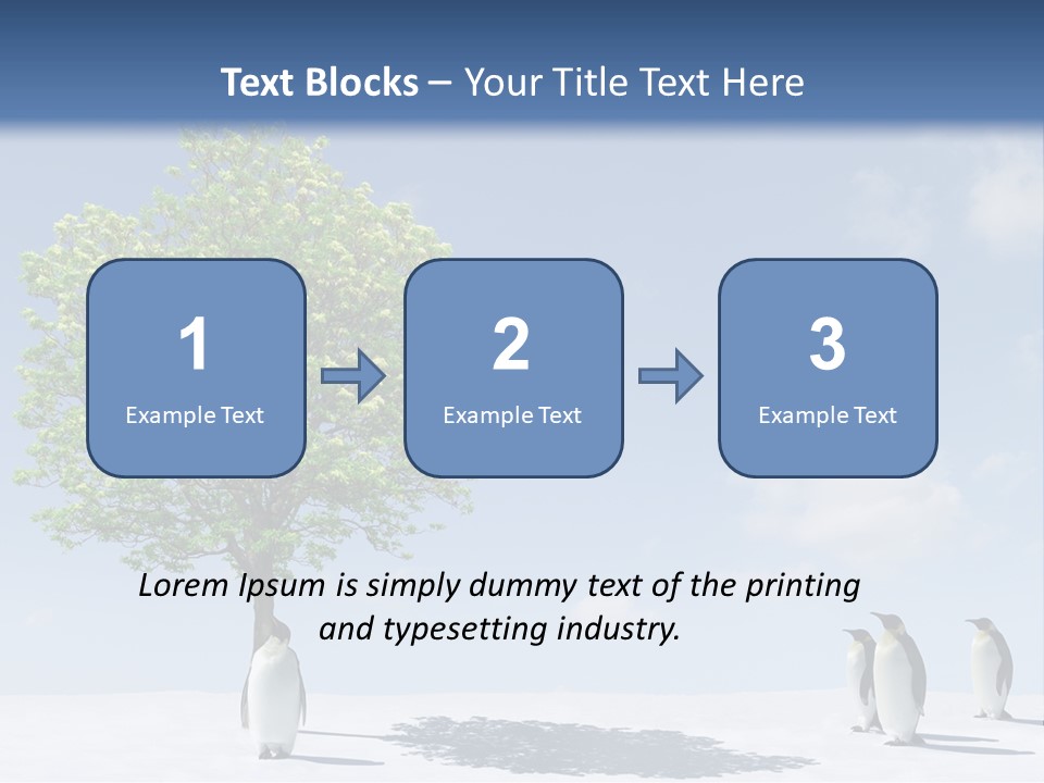 Global Environment Penguin PowerPoint Template