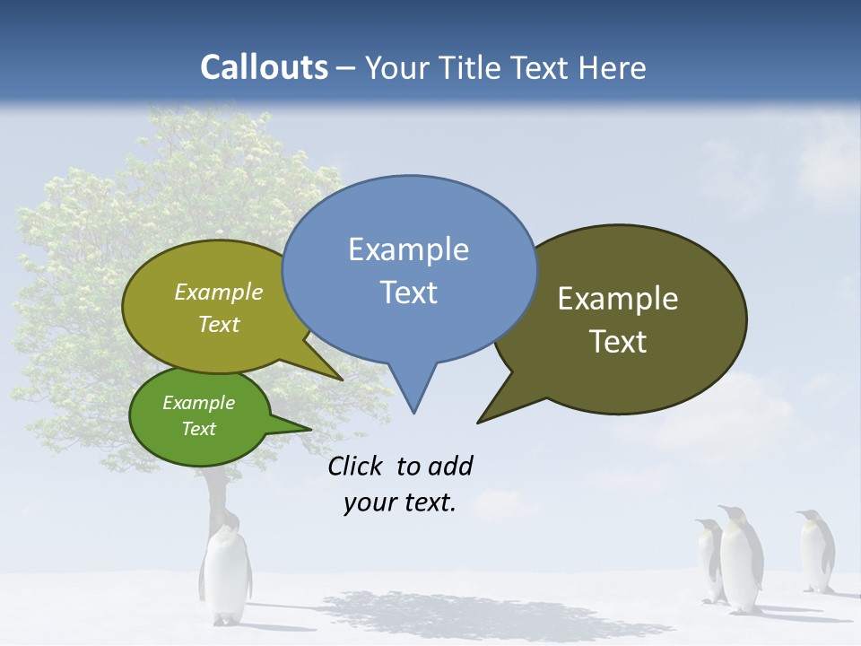 Global Environment Penguin PowerPoint Template