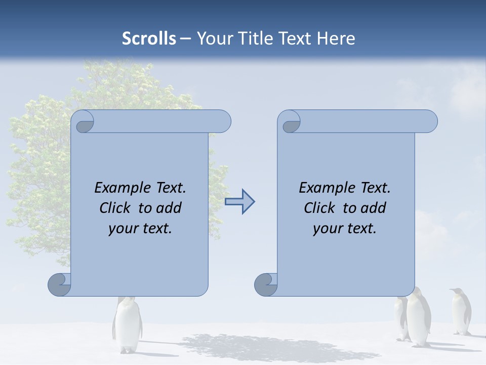 Global Environment Penguin PowerPoint Template