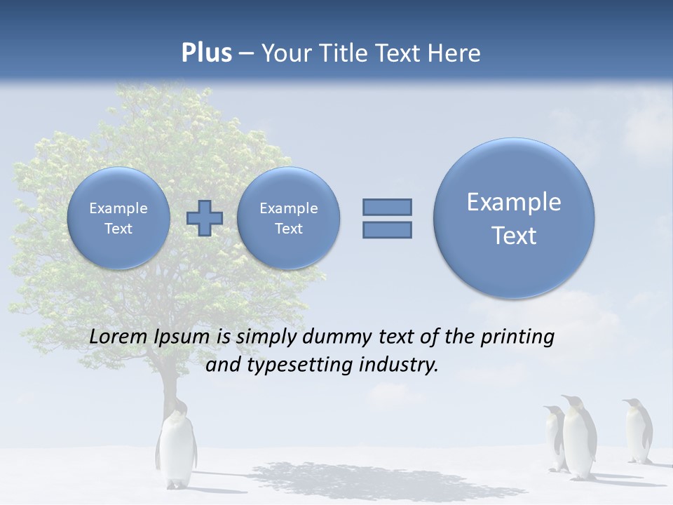 Global Environment Penguin PowerPoint Template