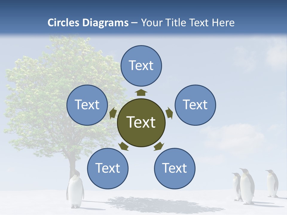 Global Environment Penguin PowerPoint Template