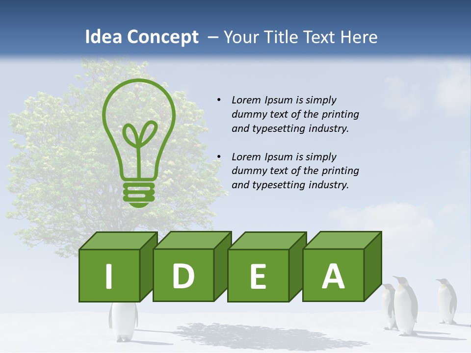 Global Environment Penguin PowerPoint Template
