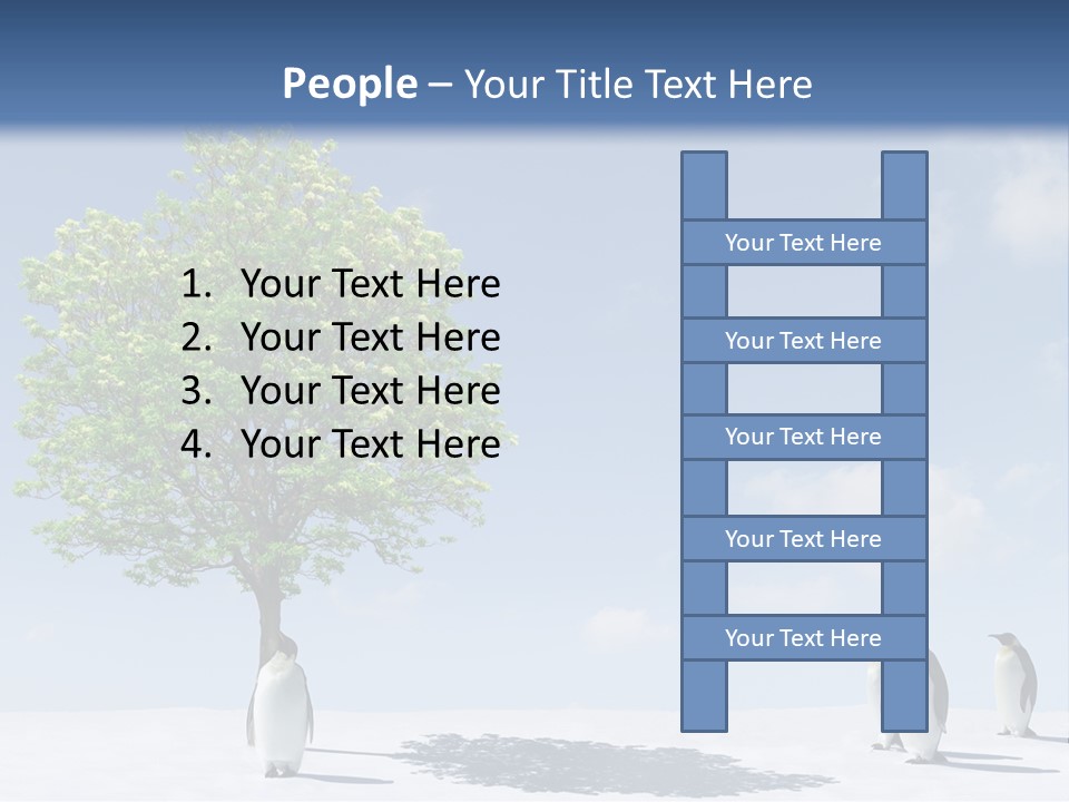 Global Environment Penguin PowerPoint Template