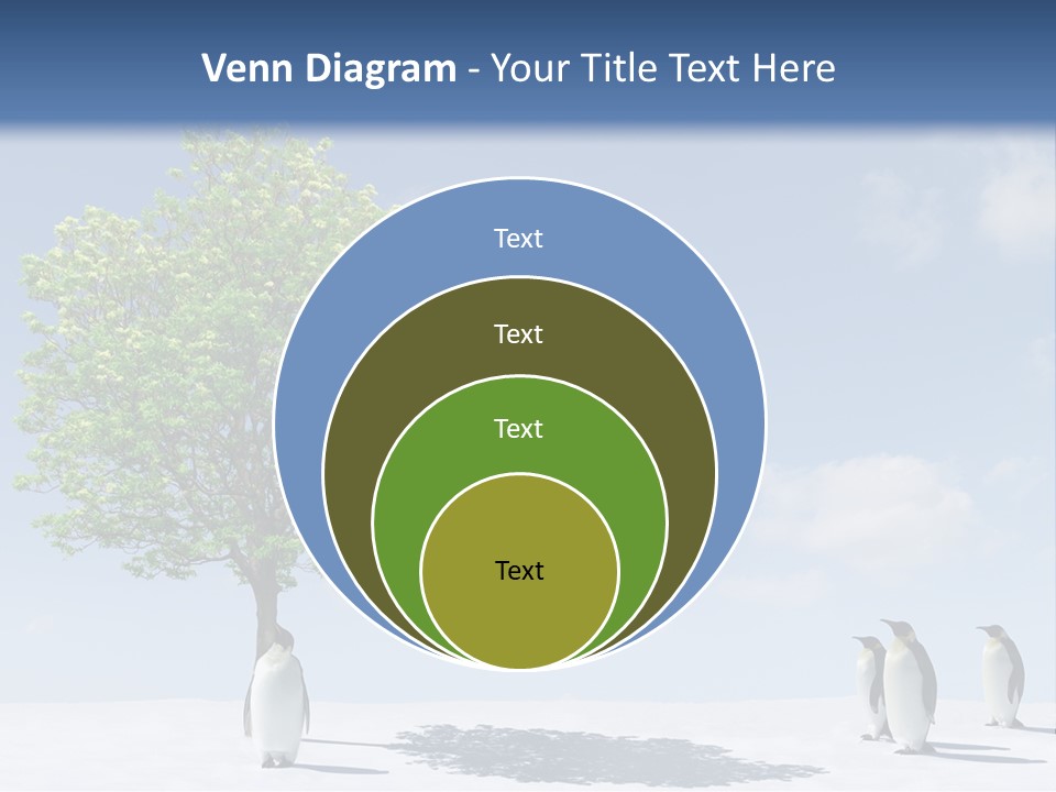 Global Environment Penguin PowerPoint Template