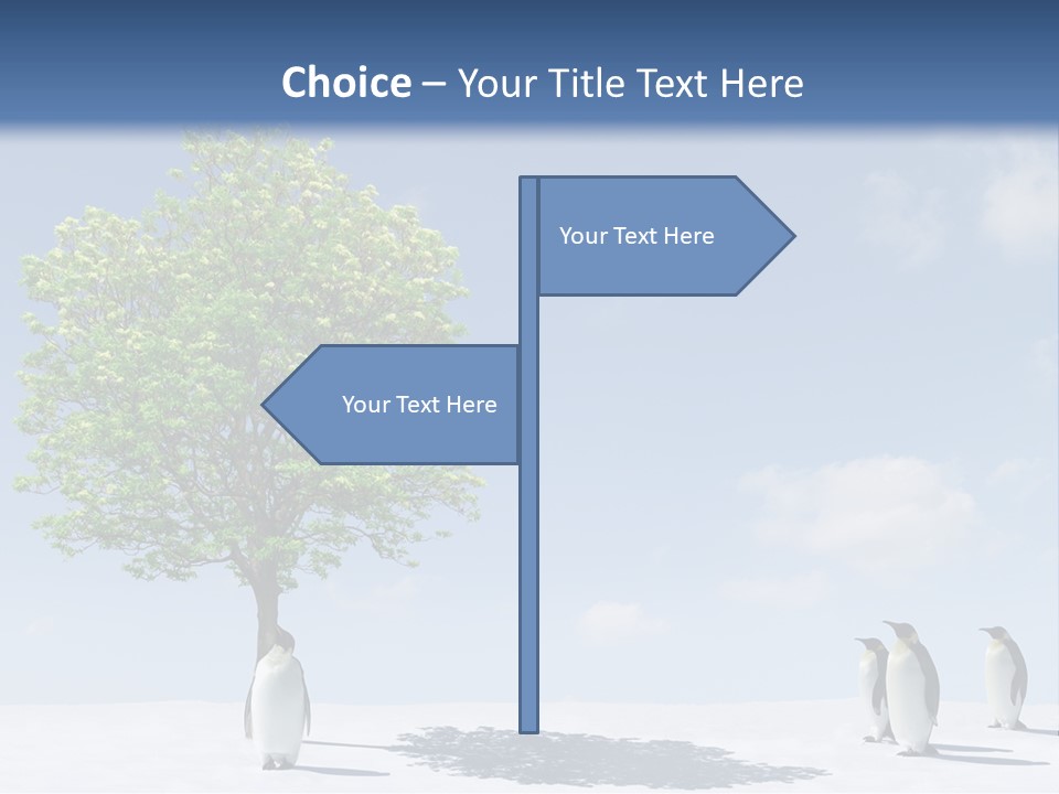 Global Environment Penguin PowerPoint Template