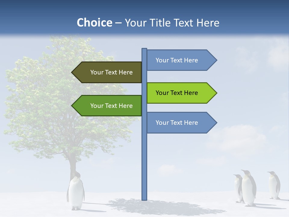 Global Environment Penguin PowerPoint Template