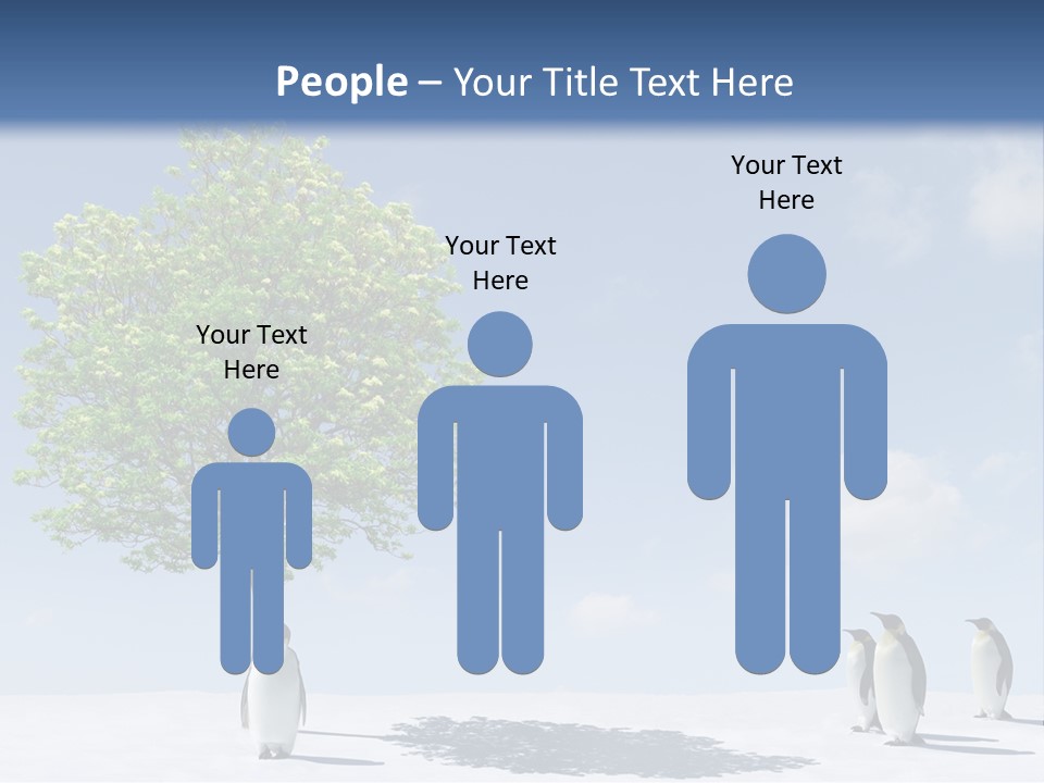 Global Environment Penguin PowerPoint Template