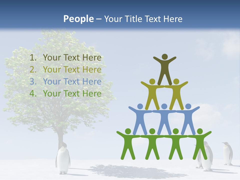 Global Environment Penguin PowerPoint Template