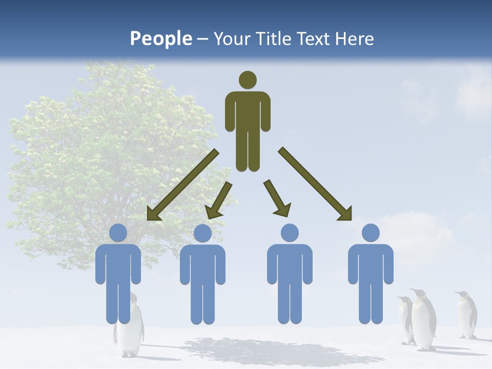 Global Environment Penguin PowerPoint Template