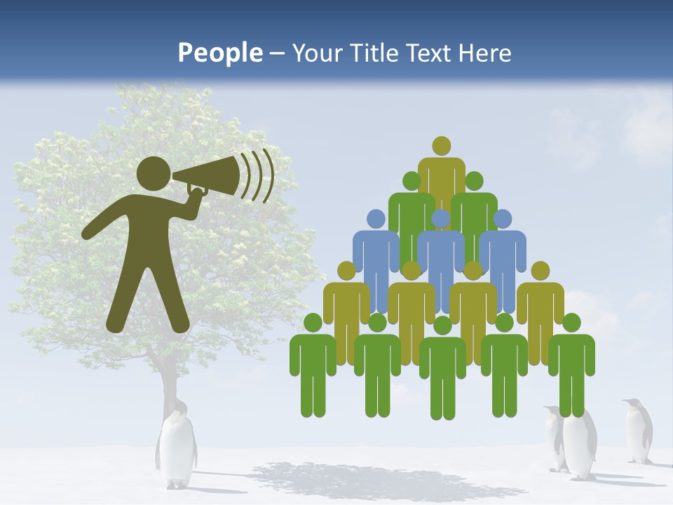 Global Environment Penguin PowerPoint Template