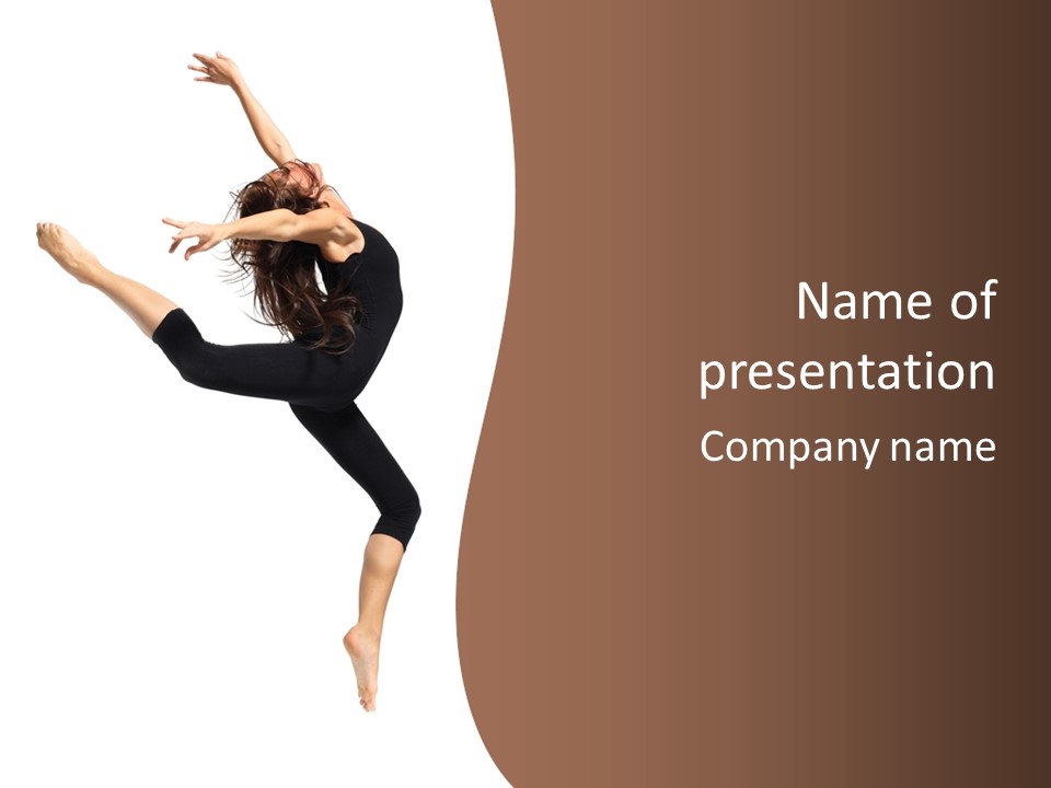 Stretching Balance Hop PowerPoint Template