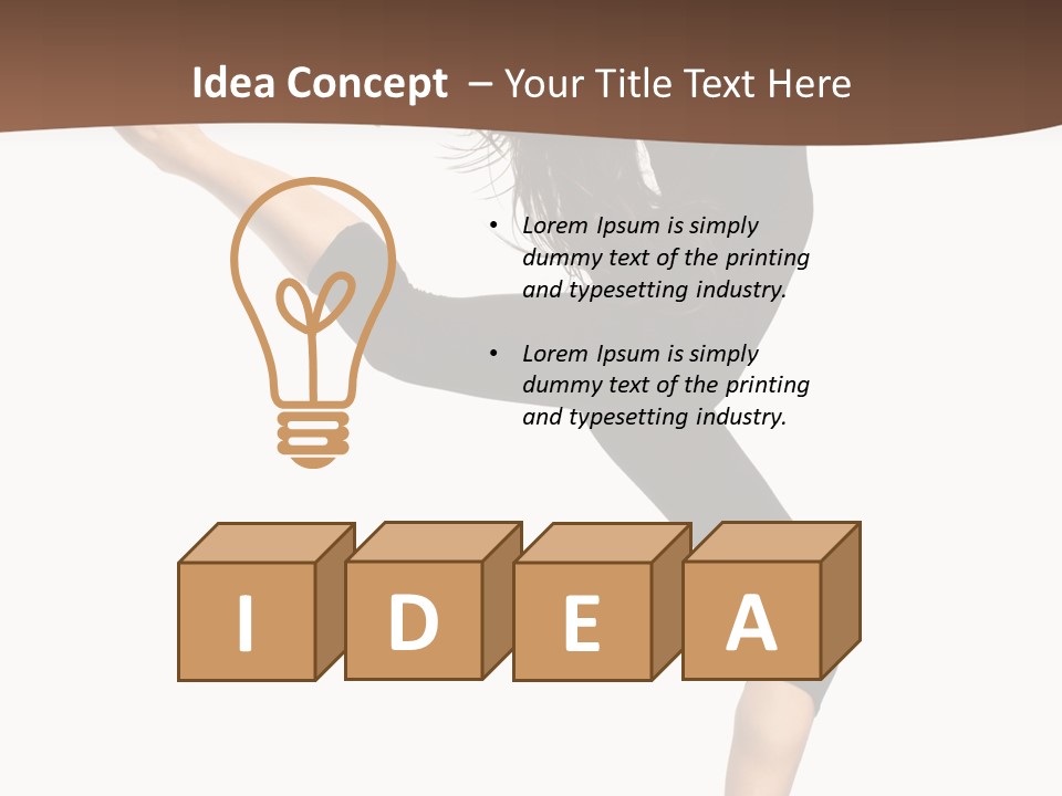 Stretching Balance Hop PowerPoint Template