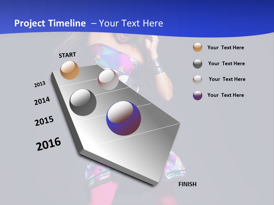 Woman Party Gogo PowerPoint Template