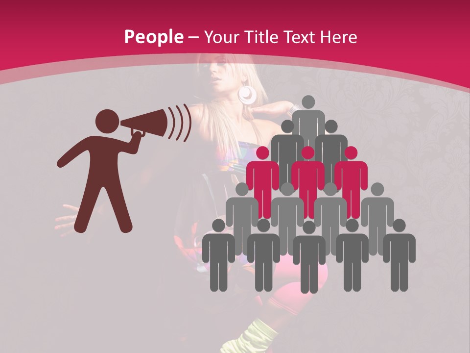 Heat Voluptuous Flirting PowerPoint Template