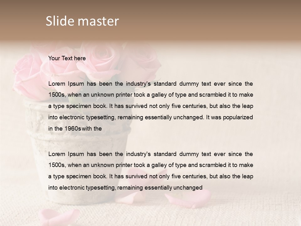 Rose Life Pink PowerPoint Template