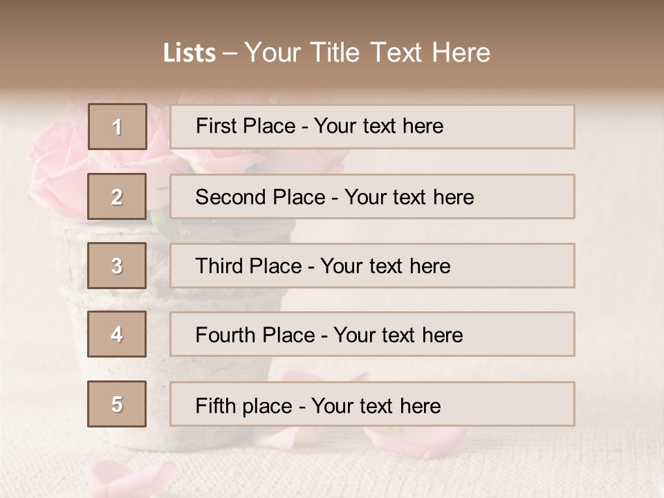 Rose Life Pink PowerPoint Template