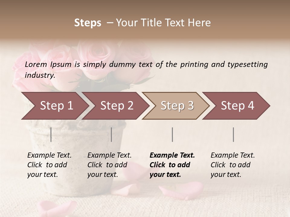 Rose Life Pink PowerPoint Template