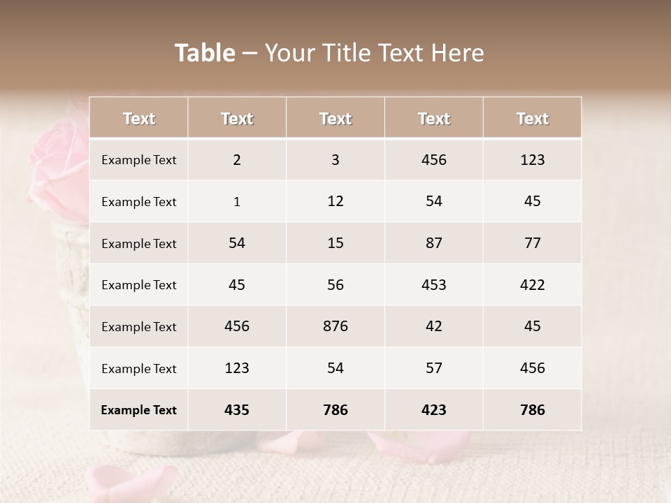 Rose Life Pink PowerPoint Template